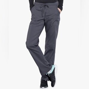 Cherokee Pewter Cargo Drawstring Scrub Pants